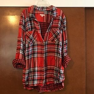 Soft & thick plaid top
